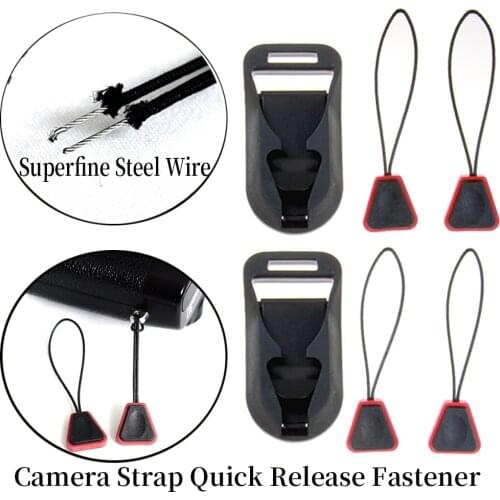 Newly Upgraded Wire Rope Quick Release Connector With Base Camera Shoulder Strap for Sony Canon Nikon Fujifilm Olympus Cameras