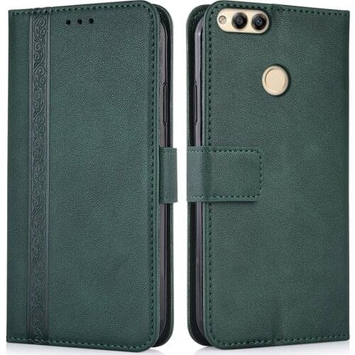 Luxury Flip Wallet Leather Case for Huawei Honor 7X BND-L21 5.93'' Magnetic Book Protect phone back Cover