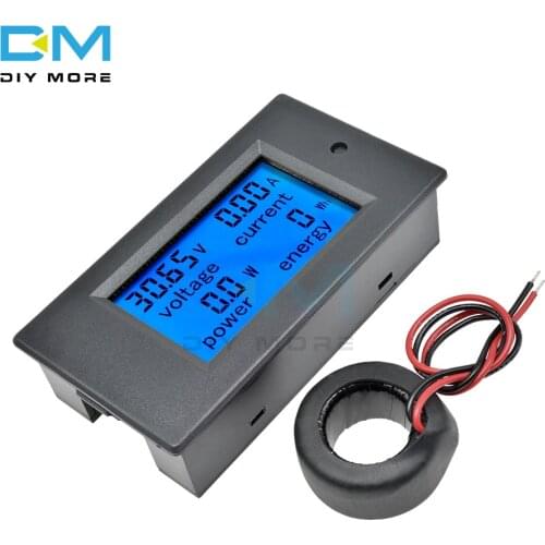 Digital AC Voltage Meters LCD Panel Monitor 100A 80-260V Power Energy Analog Voltmeter Ammeter watt current Amps Volt Meter DIY