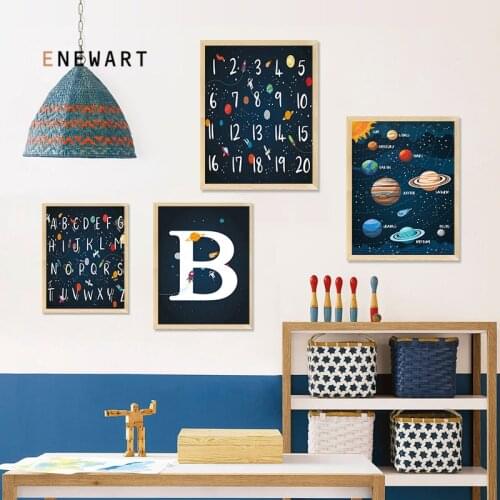 Baby Girl Pink Flowers Canvas Poster Nursery Wall Art Print Modern Letters Painting Wall Pictures Nordic Kid Bedroom Decoration