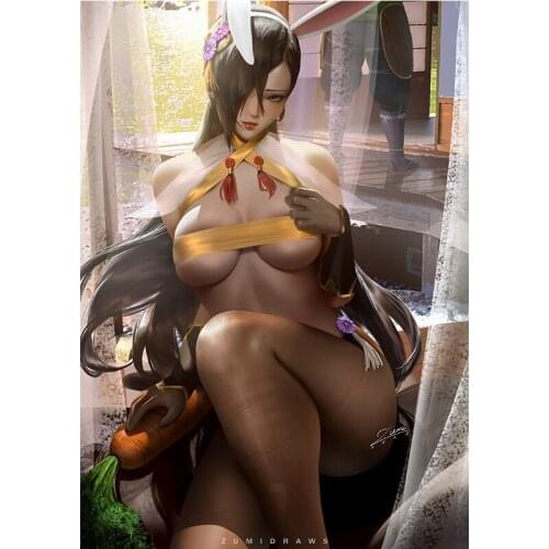 Print Canvas Gold Underwear Rabbit Sexy Girl Art Poster 40x60 50x70 60x90 Custom Painting Living Room Bedroom Hanging Picture