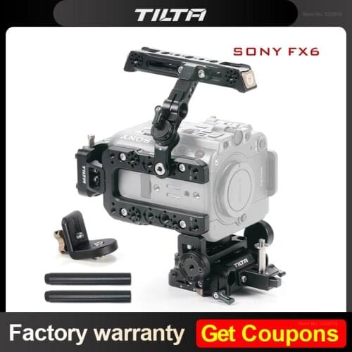 TILTA Sony FX6 Camera Cage Basic Advanced Vertical Mountin Kit Cinema Rig W power supply System/V Mount Battery Plate ES-T20-A