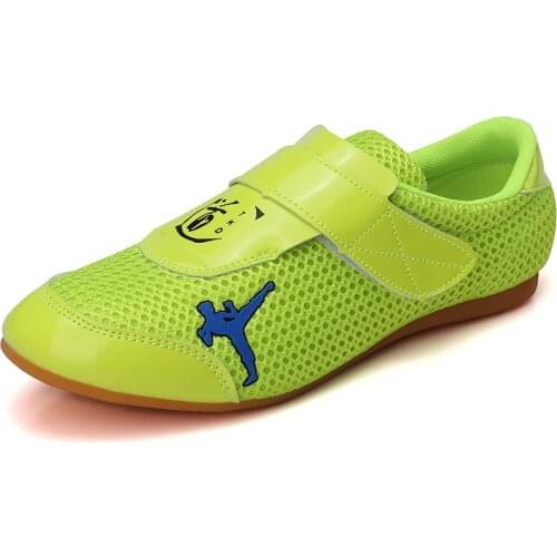 Taekwondo Karate Green Breathable Shoes Martial Arts Sneaker kids Sport shoes Professional Training shoes Competition Victory