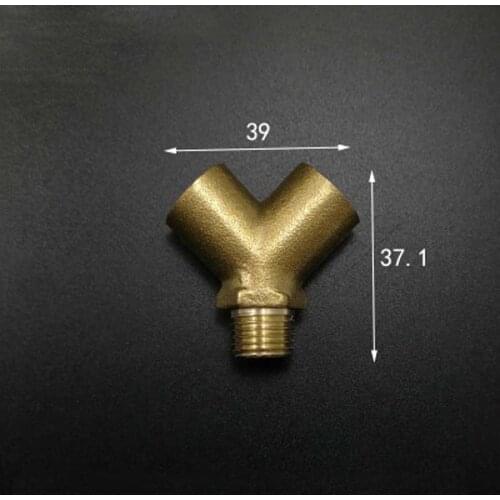 Brass Splitter Y Shaped Male-Female-Female DN8 1/4" BSP Adapter Connector Coupling