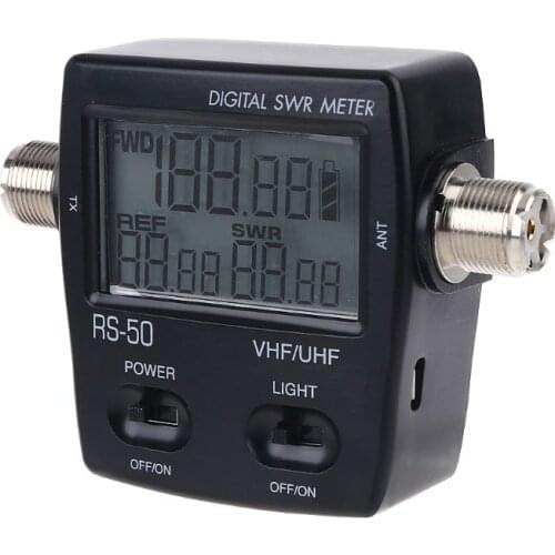 NISSEI RS-50 Digital SWR Watt Meter 125-525MHz UHF / VHF M Type Connector Micro USB-DC 5V Output Screen Radio Power Counter