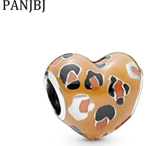 New Original Bead Spotted Heart Charm Enamel Fit Bracelet Necklace DIY Women Jewelry