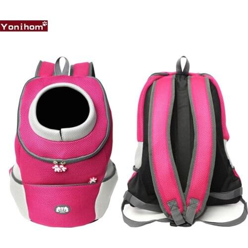 New Pet Backpack Dog Bags Pet Carrier Dog Front Chest Backpack Puppy Dog Portable Travel Bag Mesh Backpack Head Out Shoulder Bag