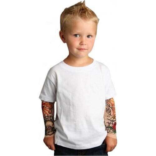 Boy Hip Pop Clothes Cotton T-Shirt With Long Sleeves Children Tee New Tattoo Sleeve Kids Tops Spring Autumn Children Clothes