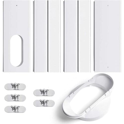 FQYL Air Conditioner Window Kit with Coupler Adjustable Window Seal for AC Unit, Sliding AC Vent Kit for Exhaust Hose