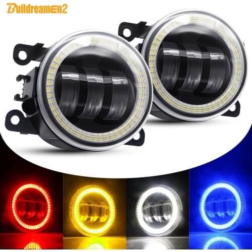 2 Pieces Angel Eye Fog Light For Nissan Note Pathfinder Xterra Frontier Navara Sentra Car LED Lens Fog Driving Lamp DRL 30W 12V