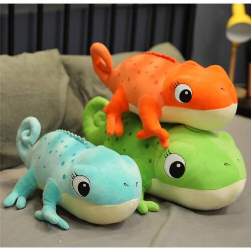 Cute chameleon plush doll baby plush toy dolls baby soft sleeping pillow cushion 3 colors
