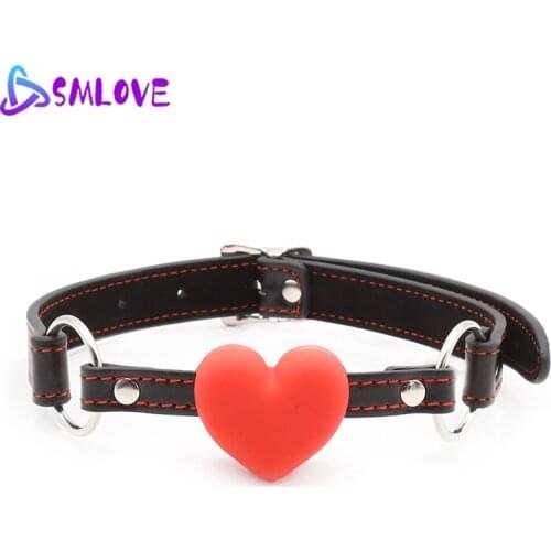 SMLOVE Breathable Fetish Silicone Sex Gag Ball BDSM Bondage Restraints open Mouth Gag ball Sex Toy for Women Couple Adult game