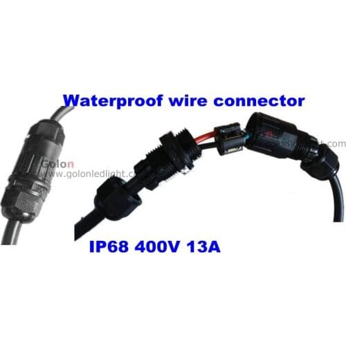LED floodlight street light adapter 100pcs/lot 3 Pins IP68 400V 13A Electrical Terminal outdoor waterproof wire connector