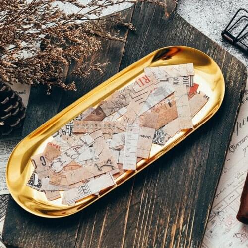 70PCS Vintage Monolithic Entry Material Sticker DIY Scrapbooking Base Collage Diary Album Happy Planner Photo Props Decoration