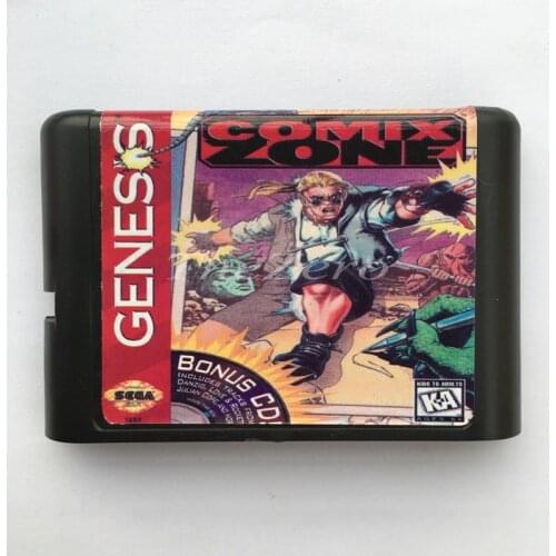 Comix Zone EU/JAP Shell for 16 bit Game Card for Genesis System for Sega Mega Drive