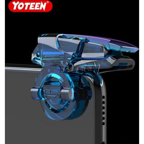 Yoteen Metal Trigger For PUBG Shooting Game L1 R1 Aim Fire Button Mobile Phone Joystick Controller