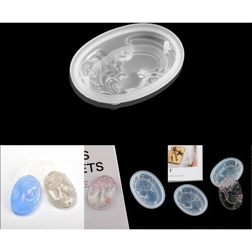 1pcs Elegant Lady Pattern Pendant Crystal Epoxy Mould Aroma Expanded Fragrance Silicone Mold Pendant For DIY Jewelry Making Tool