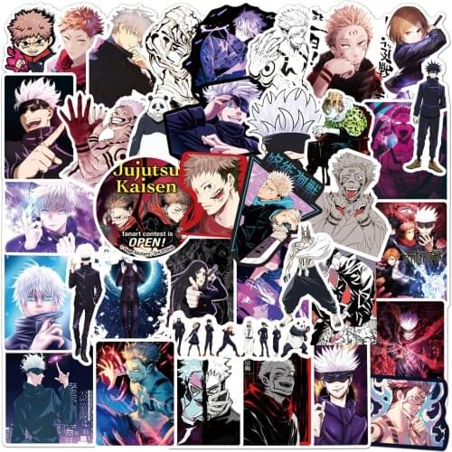 10/50/100PCS Japanese Anime Jujutsu Kaisen Graffiti Stickers Laptop Notebook Skateboard Guitar Luggage Decals Sticker Kids Toy