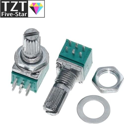 10PCS 6pins RK097N B5K B10K B20K B50K B100K B500K Audio Amplifier Sealed Potentiometer 15mm Shaft