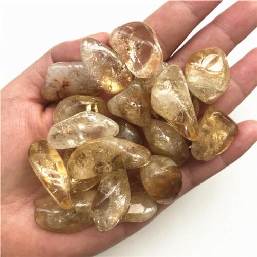 20-40mm Natural Tumbled Citrine Quartz Crystal Stones Reiki Healing Stones Brazil Natural Quartz Crystals 100g