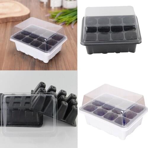 3 Pcs/Set Garden Seedling Trays 12 Cells Seed Starter Nursery Plant Pot Flower Seedling Grow Starting Germination Nursery Pot