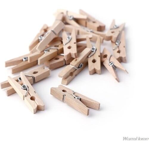 50pcs 25-72MM Natural Wooden Clothes Photo Paper Peg Clothespin Craft Clips F17 21 Dropshipping