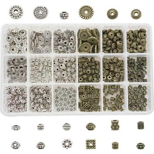 540pcs/box Tibetan Style Spacer Beads Mix Color Mix Shape For DIY Bracelet Jewelry Making