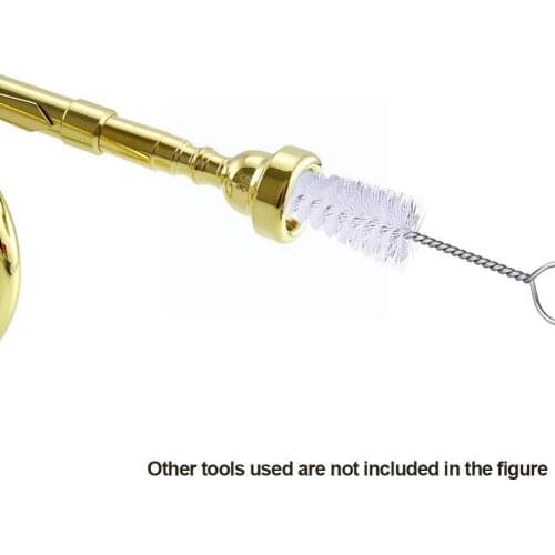 Color Trumpet Trombone Brass Blowing Nozzle Cleaner Kit Musical Cleaning Valve Brush Accessorie Instrument Rod E7D1