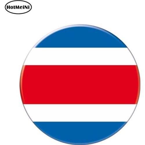 HotMeiNi 13cm x 13cm Auto Moto Bike Suitcase Laptop Flag Round Costa Rica Decal Reflective Car Sticker Waterproof Car Styling