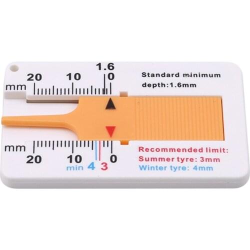 Auto Tyre Tread Depthometer Diepte Indicator Gauge Gage Motorfiets Trailer Van Wiel Meten Tool Measrement Levert 0-20mm