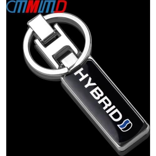 Car Styling 3D Metal Hybrid Key Chain Key Ring for AUDI LADA FIAT FORD OPEL Subaru Honda BMW KeyChain car accessories