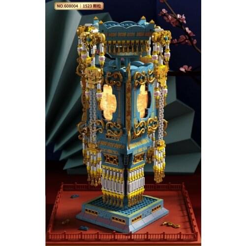 Sembo Blocks 608004 Kids Building Bricks Toys Adult Puzzle Palace Lantern With Lighting China Gift no box