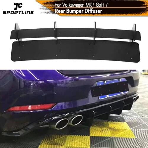 Car Rear Bumper Diffuser Lip Splitters for Volkswagen GOLF 7 7.5 VII MK7 7.5 MK VII GTI R Bumper 2014 - 2019 Diffuser Lip Fins