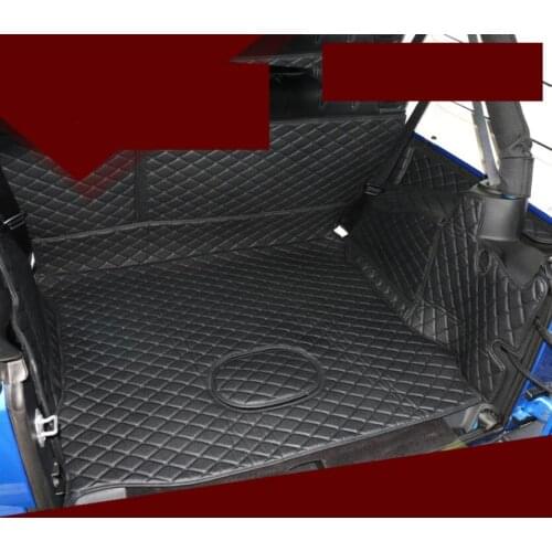 For jeep wrangler leather car trunk mat cargo liner 2011 2012 2013 2014 2015 2016 2017 2018 2019 2020 JL