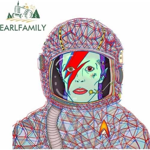 EARLFAMILY 13cm x 12.6cm for David Bowie Star Trek Car Truck Decal Bumper Window 3D Waterproof Graffiti Sticker Waterproof Decor