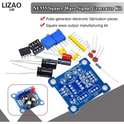 NE555 Pulse Generator Pulse Starter Duty Cycle and Frequency Adjustable Module DIY Kit Oscillator Square Wave Signal Generator