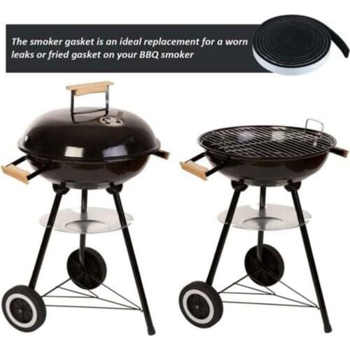 High Heat Barbecue Smoker Gasket BBQ Door Lid Seal Adhesive Sealing Tape for Grill B1