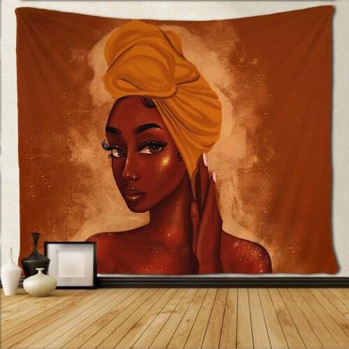 African American Women Afro Black Girl Tapestries
