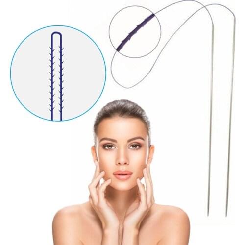 Korea Fine 20G 130MM 100MM Fio Hilos Tensores Face Body Double Needle Cone Cog 4d Fox Eye Pdo Thread Lift