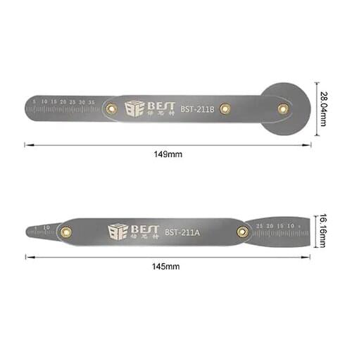 BEST BST-211A 211B 2 PIECE DOUBLE SIDES PHONE DISASSEMBLY METAL APPARATUS