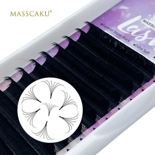 Wholesale faux mink easy fan volume creat own brand eyelash extension super soft deep dark matte black eyelash extension