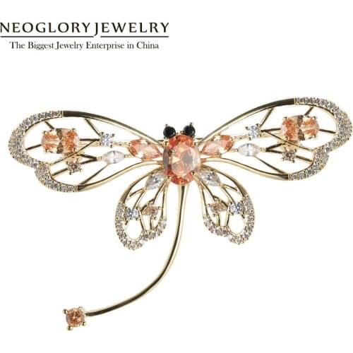 Броши стрекоза на одежду NEOGLORY China At AliExpress