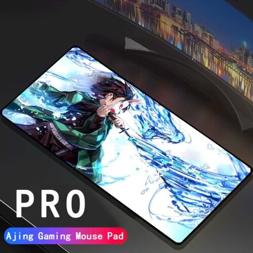 Extra Large Demon Slayer Mouse Pad Gamer Computer Gaming Mousepad Anti-slip Natural Rubber With Locking Edge Mause Mat