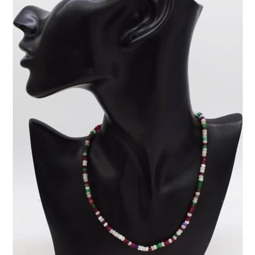 Wholesale multicolor jasper roundel faceted 4*2mm chocker necklace 15.5inch FPPJ nature beads gemstone womamn gift