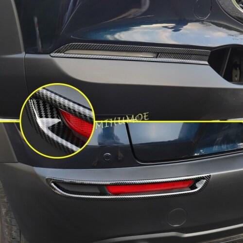 Carbon Fiber Car Front & Rear Fog Lights Cover Trim Kits For Mazda CX30 CX-30 DM 2020-2021