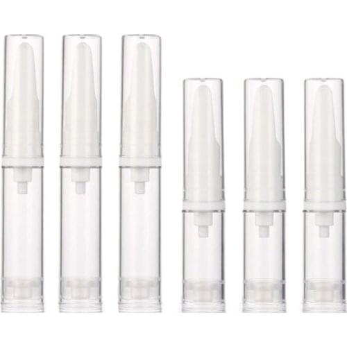 30pcs/lot 5ml 10ml Plasstic Clear Eye Cream Emulsion Airless Bottle 5g 10g Small Vacuum Eye Cream Toiletries Containers