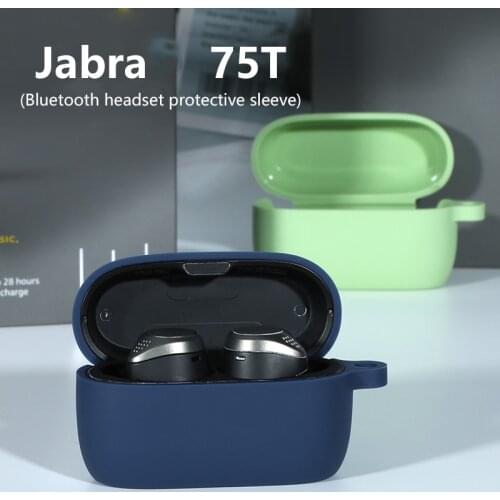 Portable Durable Anti-fall Silicone Sports Bluetooth Earphone Protective Cover Earphone Protective Shell For Jabra Elite 75T