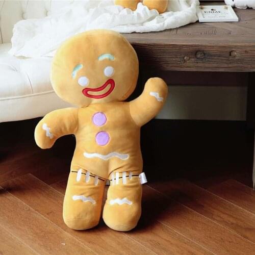 Lovely Biscuits Man Cartoon Gingerbread Man Plush Toys & Pendant Stuffed Baby Appease Doll Pillow Reindeer for Kids Gift