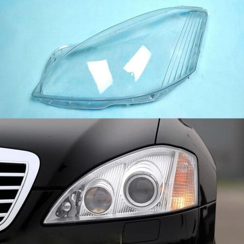 For Mercedes-Benz W221 2006 2007 2008 2009 transparent glass headlight cover S300 S350 S400 S500 S600 headlight shell