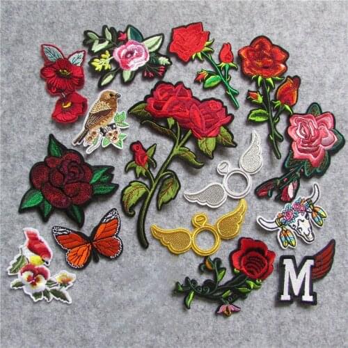 Different types patch for you to choose hot melt adhesive applique embroidery patches stripes DIY clothing accessory 1pcs sell